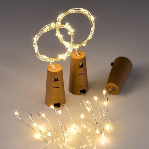 10pcs 2m 20LED Slive Wire String Light Included Batteries For Wedding Decoration Christmas