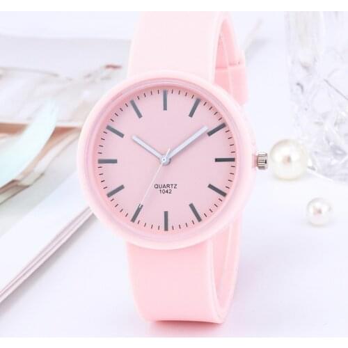 100pcs/pack Wholesale Candy Wrist Watch Student Silicone Watch New Fashion Womens Watches Reloj Mujer Clock Gifts for Women