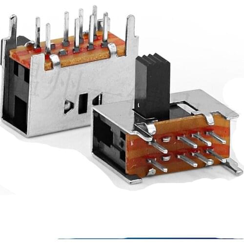 100 Pcs x Panel PCB 8 Pin ON/ON/ON 3 Position 2P3T DP3T Slide Switch 0.5A 50V DC SK23D01-G4/5/7mm