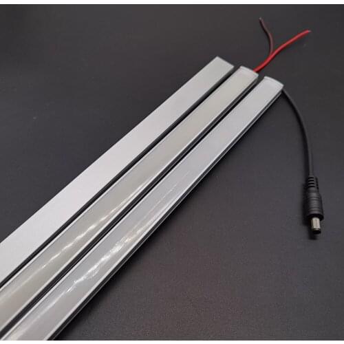 12VDC 50cm 20inch LED cabinet bar light,2835 60 120/240 led per meter flat U profile led hard strip,2W/6W/9W diode invisible