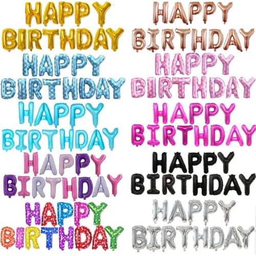 13Pcs Aluminum Film Balloon Set Colorful Birthday Party Wedding Decoration Anniversary Globals Event Decoration