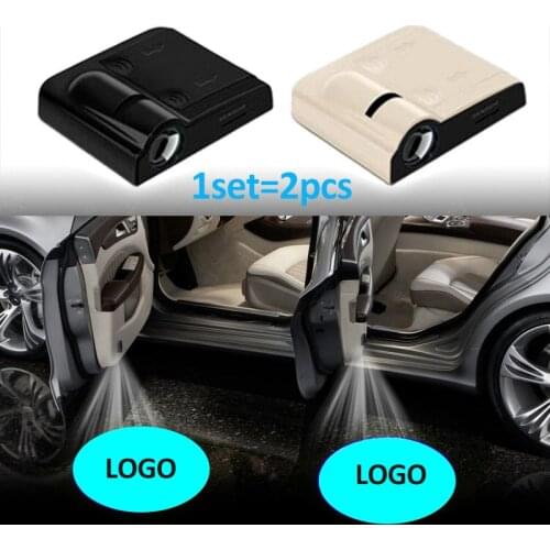 2Pcs Car Decoration Projector Logo Ghost Shadow Light Wireless Led Car Door Welcome Laser for Toyota Mazda Jeep Saab Suzuki