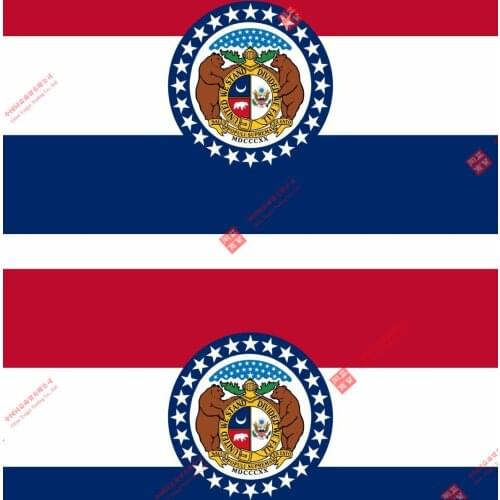 2 X Cartoon Car Aufkleber Auto Sticker Motorrad Fahne Flagge Amerikanische Usa Missouri Car Decal Decoration Laptop