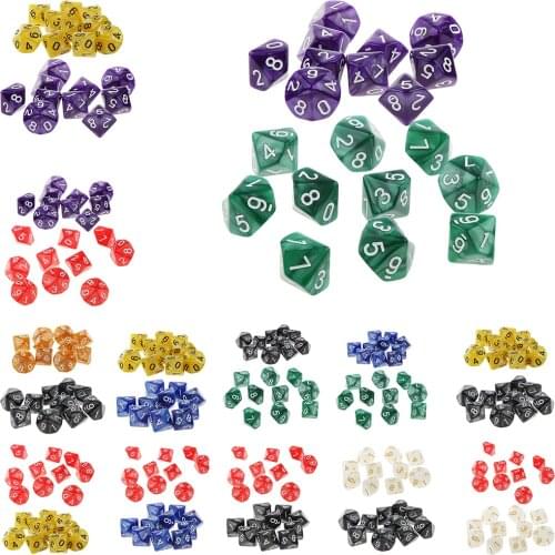 20x 22mm Ten Sided Dice D10 for Playing Dungeons D&D TRPG Roleplay Game Toys