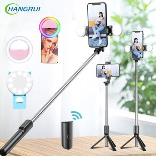 4 in1 Selfie Stick tripod Extendable With wireless bluetooth fill light and remote control Selfie stick bluetooth for phone