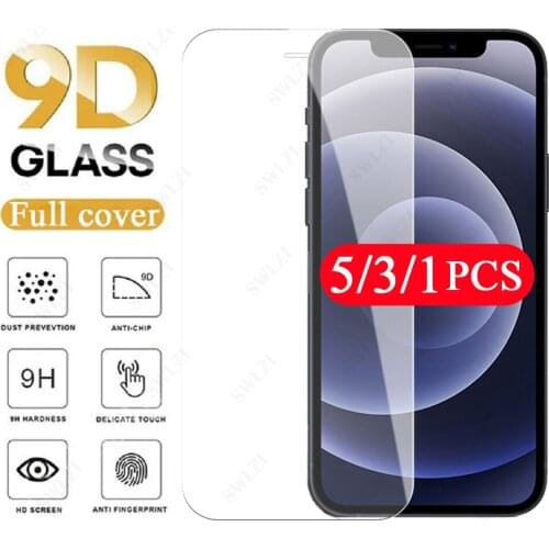 5/3/1Pcs Tempered Glass for iphone X XR XS SE 12 Mini 11 Pro Max 8 7 6 6s Plus Phone Screen Protector on Glass Protective Film
