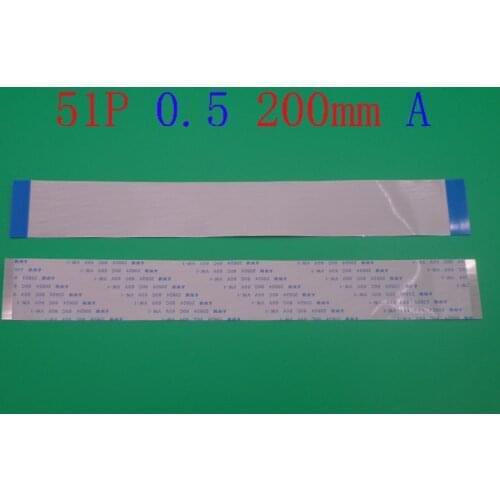 50pcs 51pin FFC FPC flat flexible cable 0.5mm pitch 51 pin A Forward Length 200mm Ribbon Flex Cable AWM 20624 80C 60V VW-1