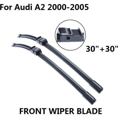 Car Accessories Auto Windscreen Wiper Blade For Audi A2 2000-2005 Fit Windshield Natural Rubber Wipers 30"+30" 1 Pair