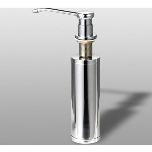 Sink Liquid Soap Dispenser Deck Mounted Counter Soap Dispenser For Kitchen Sink Complete Brass Pump And Stainless Steel Bottle