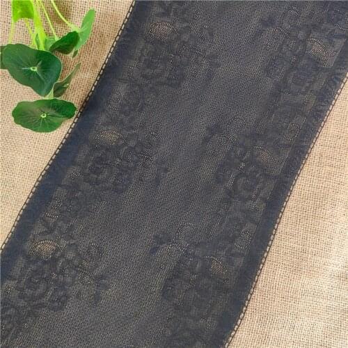 E1090 wide about 21 cm black lace stitched decal lace with wedding decoration craft