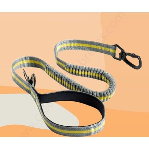 Elastic anti-blast shock absorption comfortable night vision reflective neon nylon ribbon pet dogs&cats chest leashes