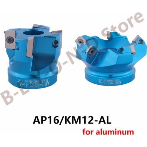 BEYOND KM12 AP16 50 63 80 100 mm Milling Cutter Head for Aluminum CNC Lathe Face Mill Cutter Plate 4T-10T