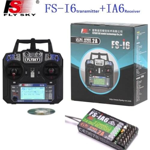 Flysky FS-i6 2.4G 6ch RC Transmitter Controller iA6 IA6B X6B A8S Receiver For Helicopter Plane Quadcopter Glider