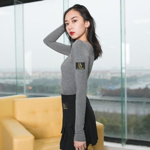 Latin dance costumse sexy latin dance tops for women latin dancing jacket National Standard Dance wear DQ01