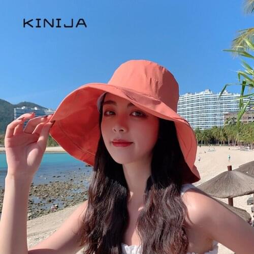 Summer bow cotton Korean girls designer bucket hat sun hats for women fishing beach visor custom uv protection fisherman caps