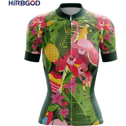 HIRBGOD 2021 Summer Womens Close-Fitting Sports Short-Sleeved Shirt,Quick-Drying and Breathable Ladies Cycling Jersey,TYZ995-01