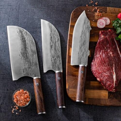 Longquan Forged Chopping Knife Kitchen Knife Chefs Knife Stainless Steel Meat Vegetable Knife Fishing Knife Cooking Knife