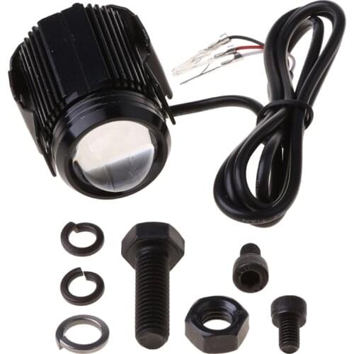 Motorcycle Headlight LED Projector Lens Spotlight White Yellow Dual Colors Moto Driving Car Fog Spot Head Light Lamp Hi-Low R2LC