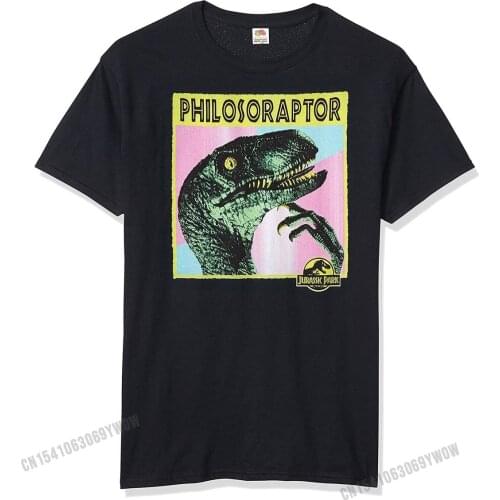 Jurassic Park Mens Philosoraptor T-Shirt T Shirts Custom Fitted Cotton Tops Tees Custom for Men