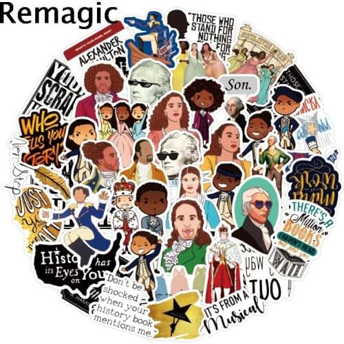 50pcs Broadway musical Hamilton Stickers decal scrapbooking diy pasters home decoration phone laptop waterproof accessories