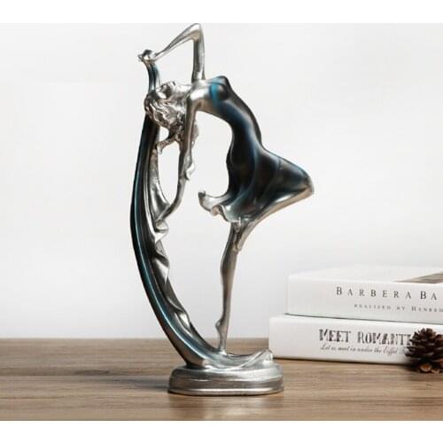 Nordic Resin Dancing Beauty Statue Creative Crafts Wedding Gift Sculpture Modern Art Home Decor Living Room Bedroom Decoration