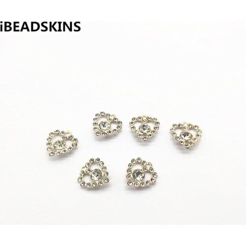 New arrival! 16x15mm 200pcs Rhinestone Heart-shape charm/Connectors for Necklace,Earrings parts,hand Made Jewelry DIY