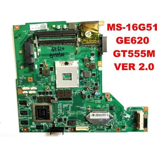 Original for MSI MS-16G51 motherboard GE620 GT550M VER 2.0 Tested good Free shipping connectors