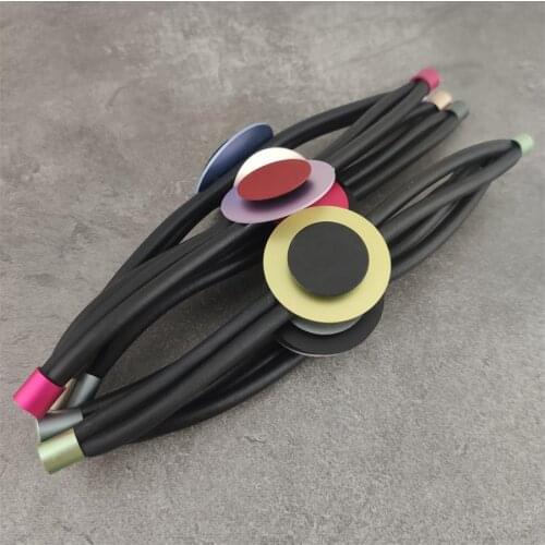 Punk New Natural Rubber Layering Bracelet Women Fashion Cham Bracelets Female Party Jewelry Rope Chain Bracelet