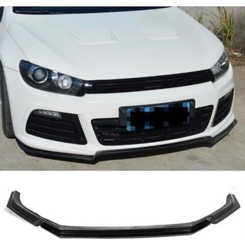 Carbon Fiber Car Bumper Front Lip Protector Cover Fits For Volkswagen Scirocco 2009 2010 2011 2012 2013 2014 2015 2016 2017 2018