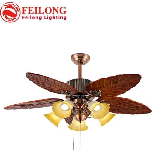 Ceiling Fan HUGE Leaf Blades with Five Light Kits PULL CHAIN CONTROL Outdoor Ceiling Fans Light Hunter Ceiling Fans