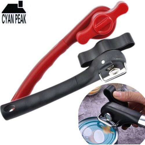 Kitchen Stainless Steel Safety Side Cut Manual Can Tin Opener Hand-actuated Cans Bottle Opener Knife Cans Lid Household Tool