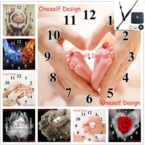 Family 5d diamond painting cross stitch clock diamond embroidery full set with Mechanical clock diamond mosaic diamond art kit