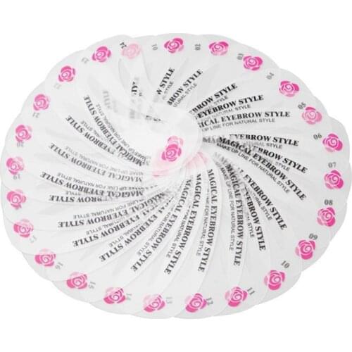 24pcs/lot Brow Painted Eyebrow Pencil Stencils Model 24 Styles Template Stencil for Eye Eyebrow Makeup Shaper