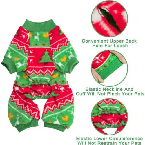 Comfortable Pretty Cute Dogs Fleece Clothes Costume Soft Texture Pet Pajamas Round Neck Pet Supplies