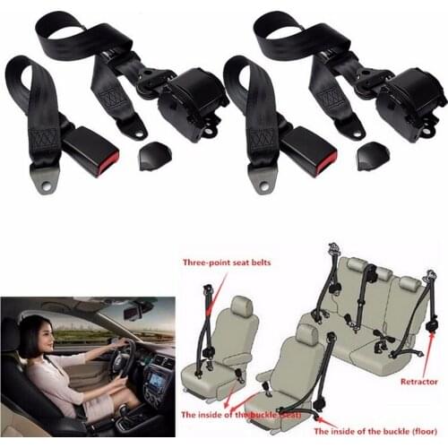Seat Belt Mini Retractable 3 Point Extender Extension Buckle Lap And Diagonal Belt Quick Release Cam Lock Safety Accessories