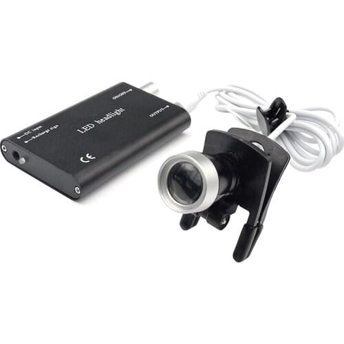 High Quality Dental Headlamp 3W LED Clip Light Medical Headlight Surgical Head Light Rechargeable Battery for Glasses Loupes