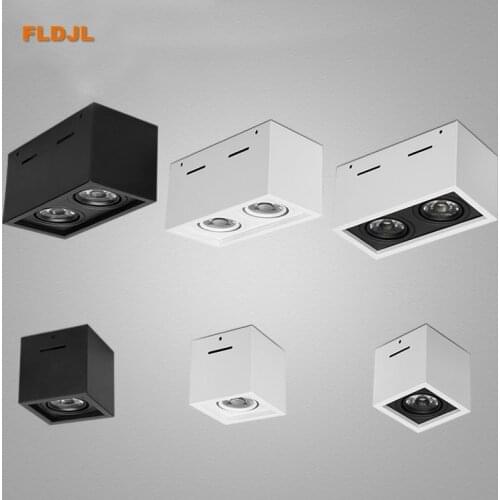 1pcs white Black High quality Surface Mounted adjustment LED COB dimmable Downlights ac85-265V 10W 20W LED Ceiling Lamp Spot