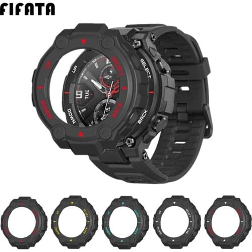 FIFATA PC Protector Cover Case For Xiaomi Amazfit T-Rex Smartwatch Protective Shell Frame For Huami Amazfit Trex Pro Edge Bumper