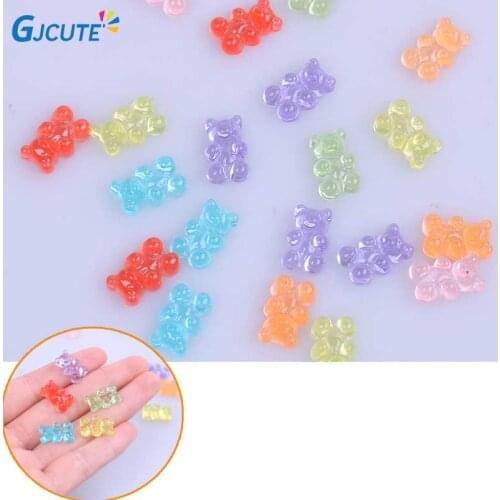 10Pcs DIY Kit Accessories Kids Plasticin Gift Simulated Bear Candy Polymer Slime Box Toy For Children Charms Lizun Modeling Clay