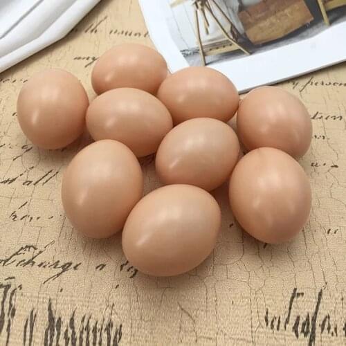 10 Pcs Chicken House Small Fake Eggs 5.5*4cm Farm Animal Supplies Cages Accessories Guide Chicken Nest Egg Painting