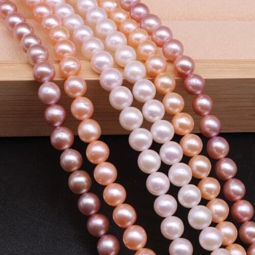 100% Real Natural SaltWater Akoya Pearl Round Loose Beads 6-8mm Pick Size For Jewelry Making Diy Charm Pearl Bracelets Necklaces