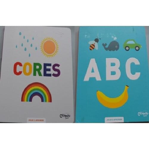 2 Books Parent Child Kids Toddler Trottie Baby Portuguese Book Early Education Cute Picture Knowledge Libros Book Age 0-3