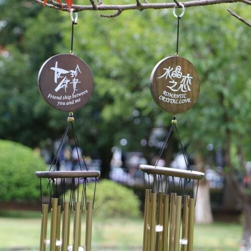 2PCS/Lot Antique Bronze 8 Tubes Wind Chimes Chapel Church Bells Windbell 59cm/23