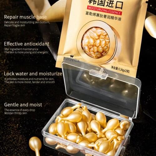 20/50pcs Moisturizing Ingredient Fullerene oligopeptides Water Rejuvenating Repair Serum Brightens Skin Complexio TSLM1