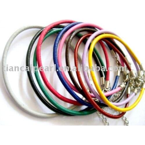 500PCS Fashion Bracelet 2MM real, leather rope