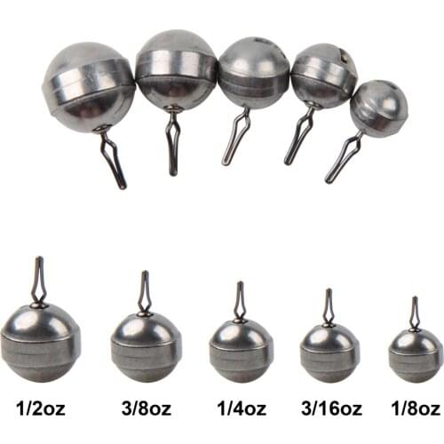 6pcs/Set Round Drop Shot Weights Tungsten Fishing Sinkers Fishing Tackle 1/8oz-1/2oz Ball Sinker Weights