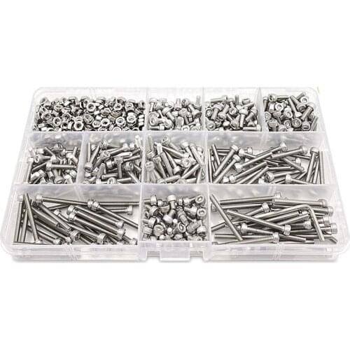 620Pcs M3 Screw Assortment Kit, Cap Head Screws, Machine Screws, Hex Cap Screw Hardware Kit, M3 Bolts and Nuts