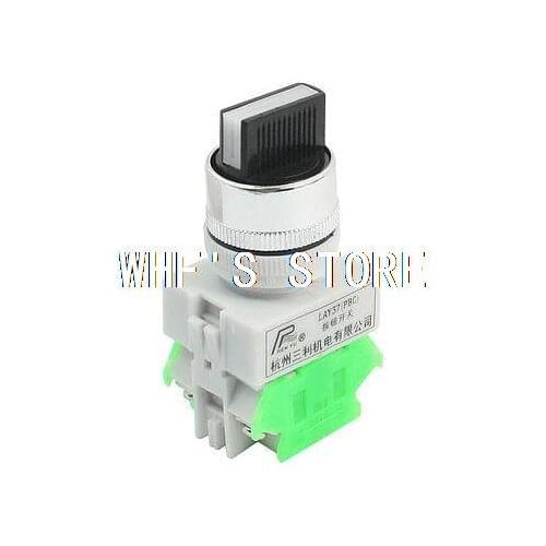 AC 600V 10A 1NO 1NC DPST 3 Position Rotary Selector Latching Rotary Switch