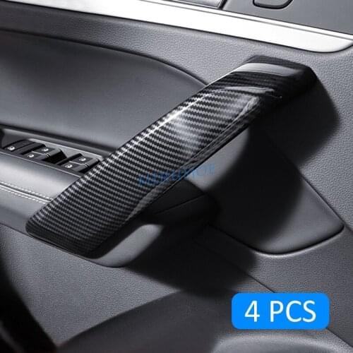 Carbon Fiber Interior Door Handle Cover Accessories For 2017-2022 Audi Q5 Sportback SQ5