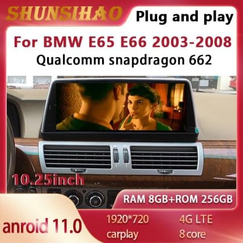 Android 10 car radio For 10.25inch 7 series 730i 750i 760i 730d E65 E66 E67 2003-2008 GPS Navig CIC player CarPlay multimedia